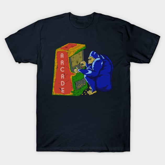Gorilla Arcade Machine T-Shirt by RiyanRizqi